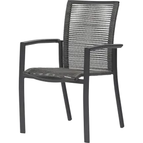 <p>Garden Emotions patio chair Kallisto</p><p>Frame: aluminum powder coated in anthracite</p><p>Weave: rope wickerwork in anthracite</p><p>&nbsp